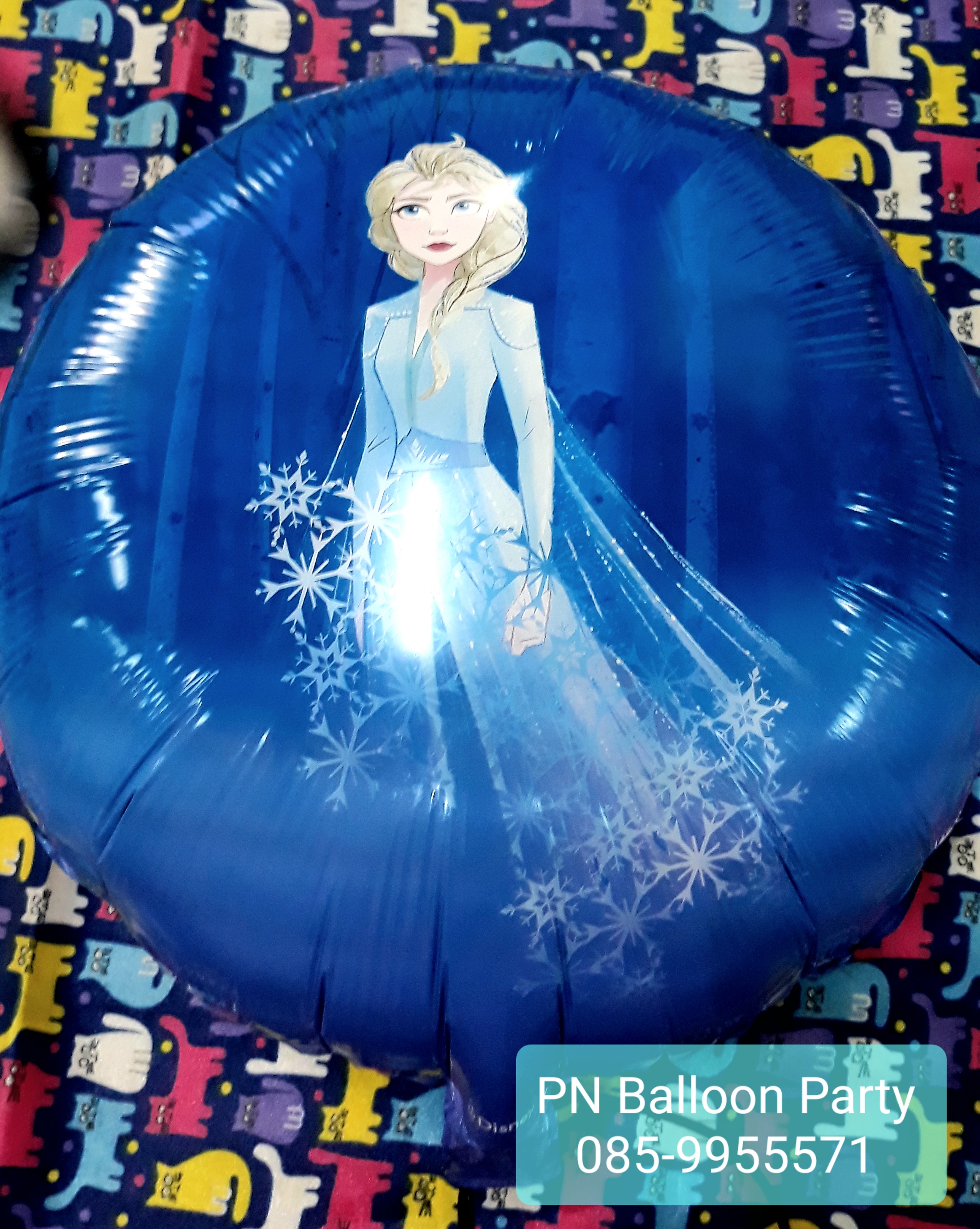 ลูกโป่งเจ้าหญิงเอลซ่า ทรงกลม 18 นิ้ว FROZEN Princess Foil Balloons