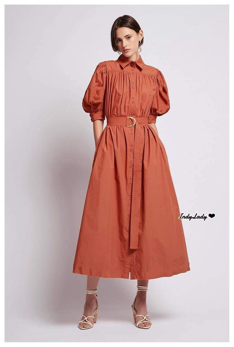 Dress แขนสั้นสีสวย งานคอปก
