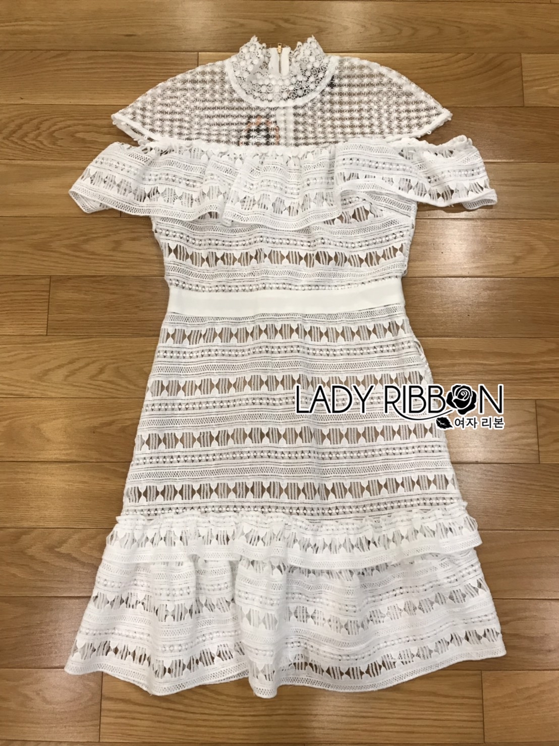 Cocktail Dress ค็อกเทลเดรสผ้าลูกไม้สีขาว