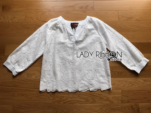 Cotton Blouse Lady Ribbon เสื้อคอตตอน