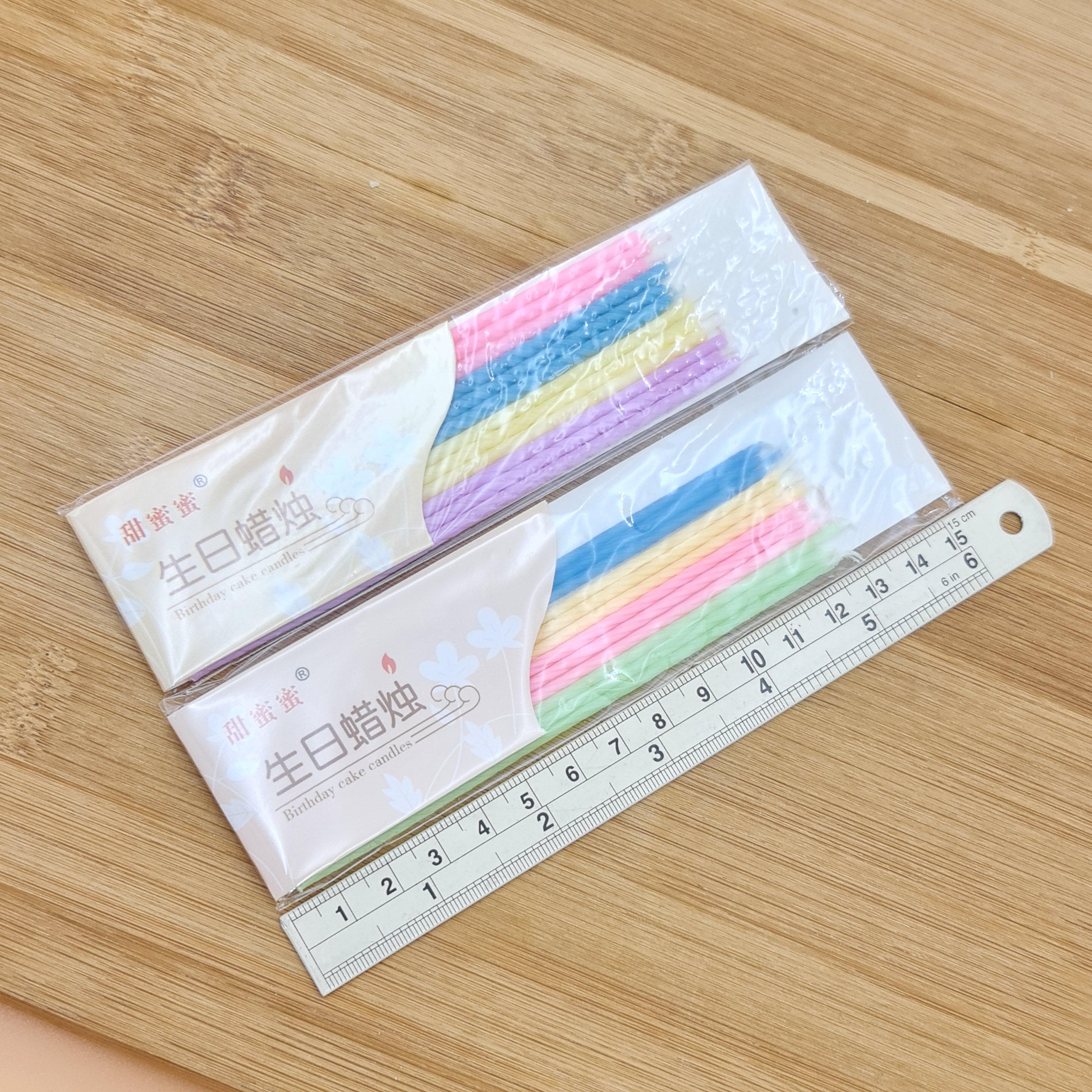 เทียนปักเค้ก เทียนผอม 15cm.*24แพ๊ค เทียนประดับ เทียนเกลียว เค้กวันเกิด bbpo j12
