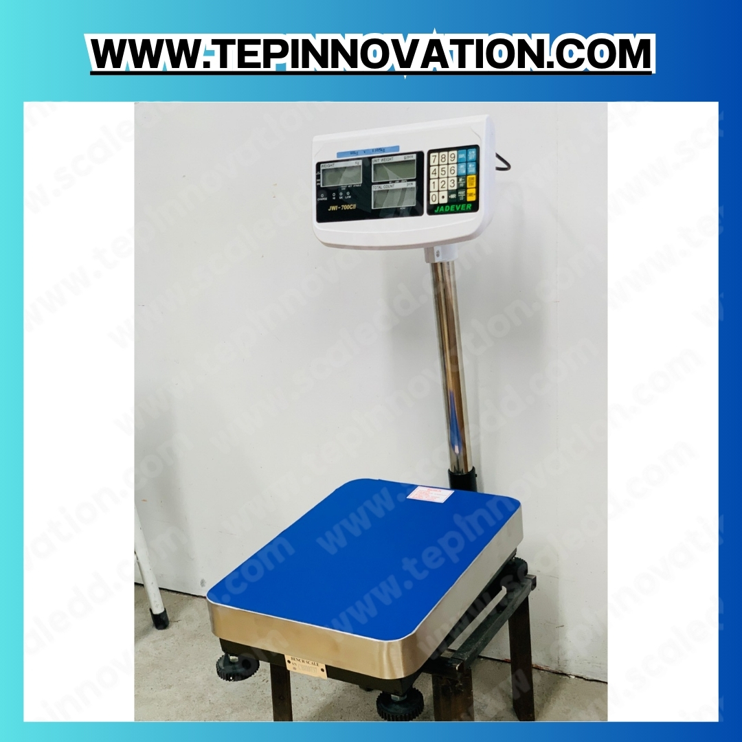เครื่องชั่งนับชิ้นงาน300kg เครื่องชั่งดิจิตอล300kg พิกัดน้ำหนัก 300kg ค่าละเอียด 20g ขนาดแท่น 40x50cm. ยี่ห้อ JADEVER รุ่น JWI-700CII