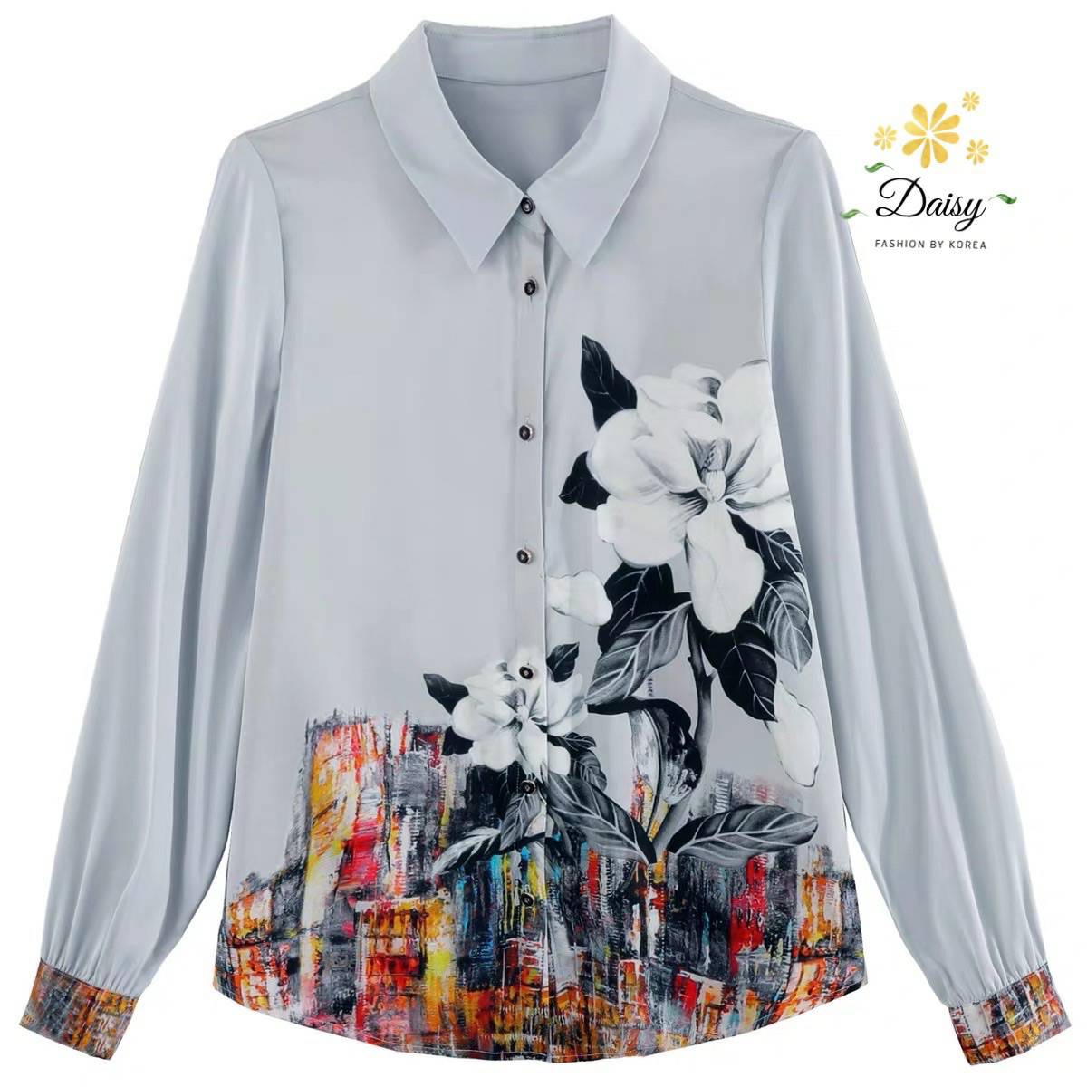 เสื้อเชิ้ตแขนยาว ผ้าไหมอิตาลี