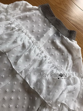 Blouse and Gingham Shorts Set