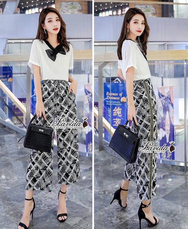 เสื้อกางเกงตัวเสื้อทรงปล่อยๆ