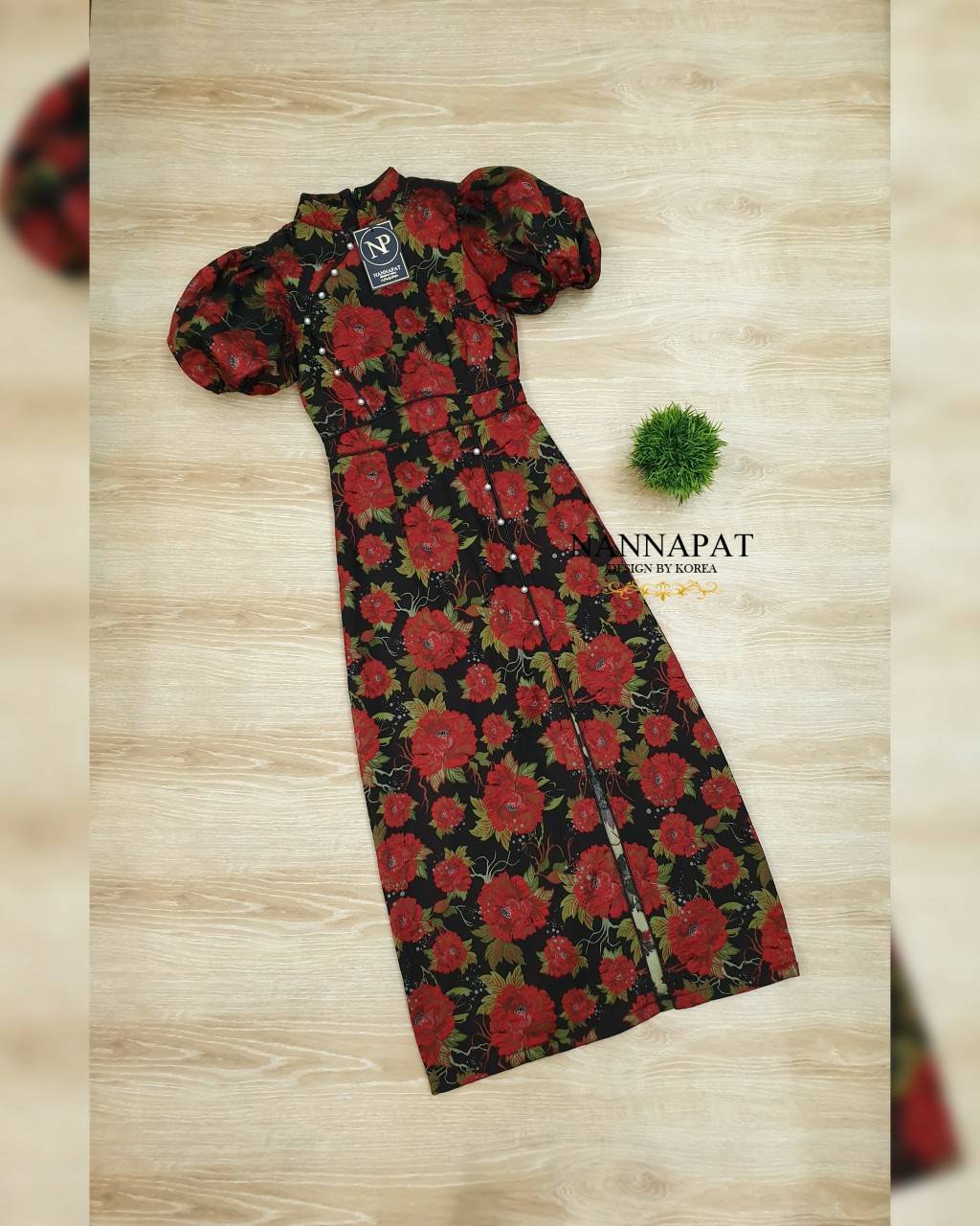 เดรสกีเพ้าแขนตุ๊กตาพองๆ