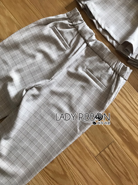 เซ็ตเสื้อยืดทรงสูทเข้าเซ็ตกับกางเกง