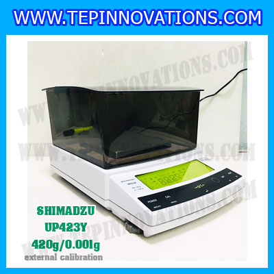 เครื่องชั่งดิจิตอล ทศนิยม 3 ตำแหน่ง รุ่น UP423Y 420gx0.001g เครื่องชั่งละเอียดสูง420g เครื่องชั่งน้ำหนัก420g ตาชั่ง420กรัม พิกัดน้ำหนัก 420g ความละเอียด 0.001g ยี่ห้อ SHIMADZU รุ่น UP423Y