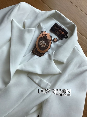 Smart Elegant Lady Ribbon Ruffle Suit