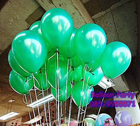ลูกโป่งสวรรค์ทรงกลมสีมุก สีเขียวเข้ม พาสเทล Latex Metalic Color Balloon แพคละ 20 ใบ