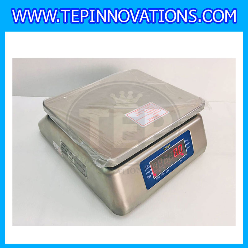 เครื่องชั่งกันน้ำ ตั้งโต๊ะ พิกัดน้ำหนัก 3Kg อ่านค่าละเอียด 0.5g เครื่องชั่งดิจิตอล3000g เครื่องชั่งกันน้ำ3000g ตาชั่งสแตนเลส3000g เครื่องชั่งน้ำหนัก3000g ยี่ห้อ SDS รุ่น IDS04-3K
