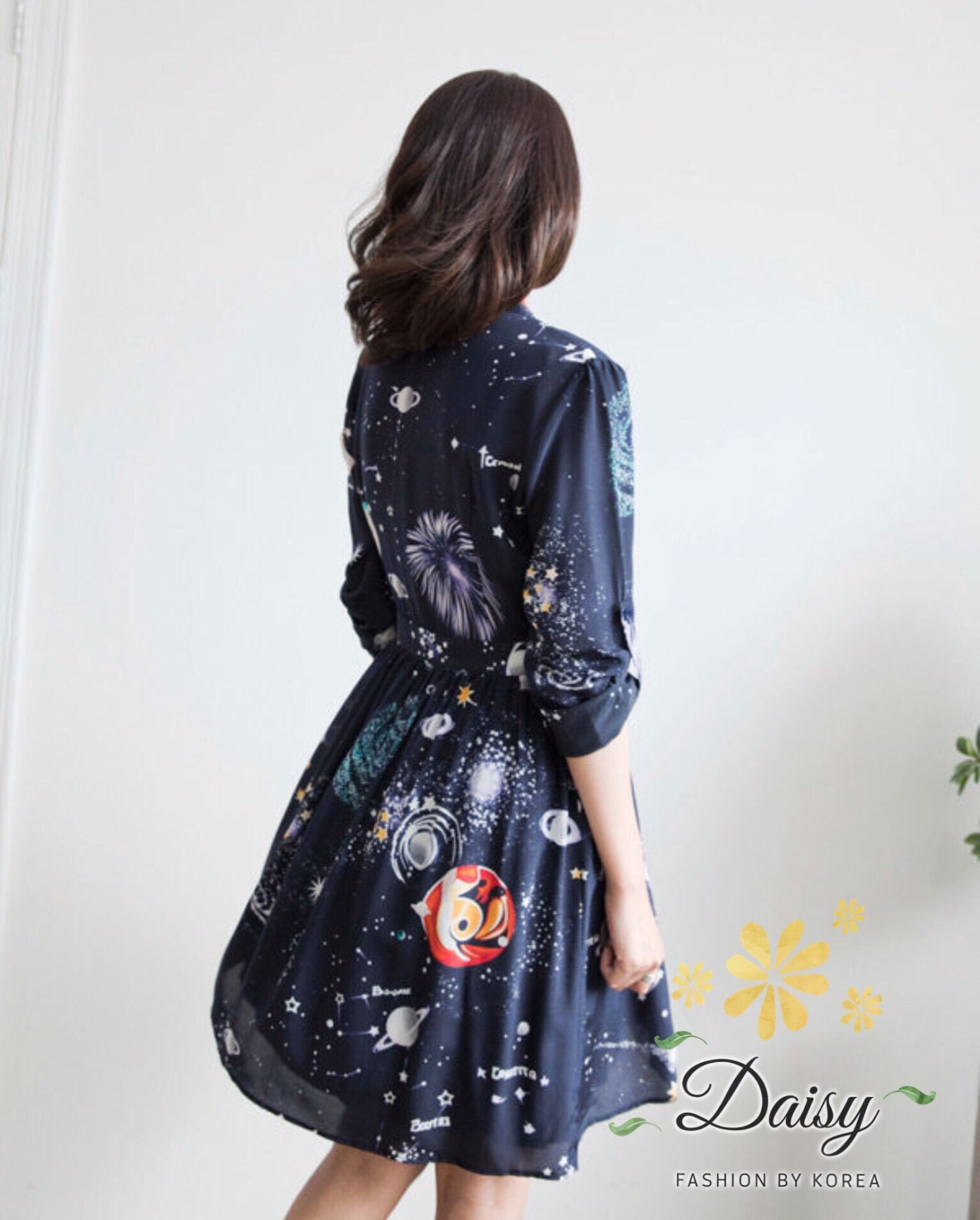 เสื้อผ้าแฟชั่นเกาหลีชุดเดรสผ้าจอเจียร์เนื้อดีซิล
