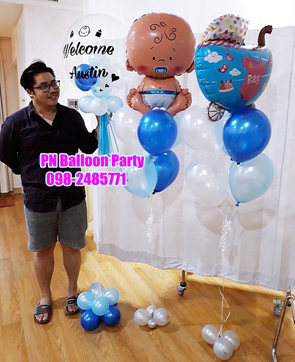 ช่อลูกโป่งแสดงความยินดีเด็กแรกเกิด Welcome Baby Balloons