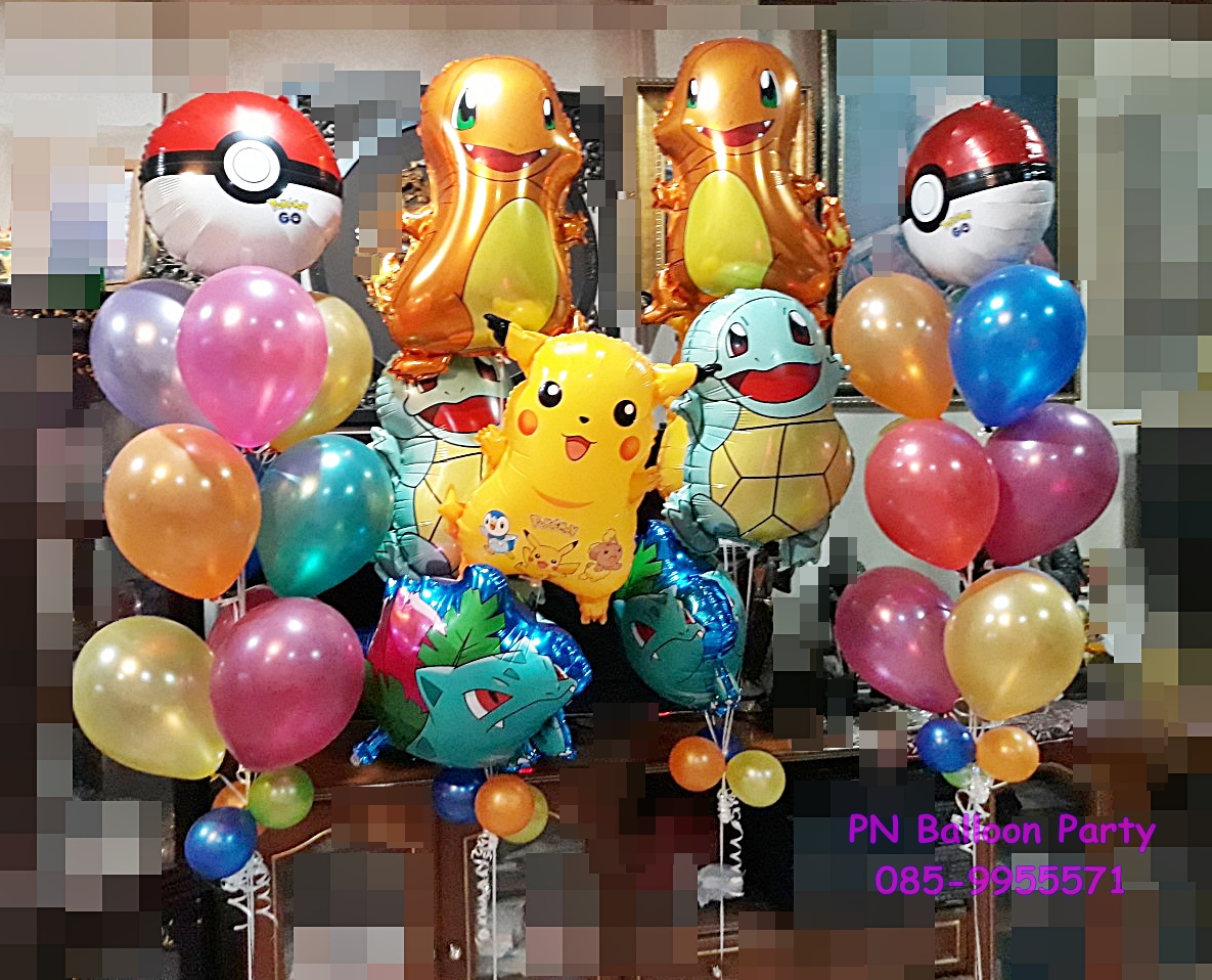 ช่อลูกโป่งโปเกมอน สาวกปิกาจูห้ามพลาดนะจ๊ะ Pikachu Balloons