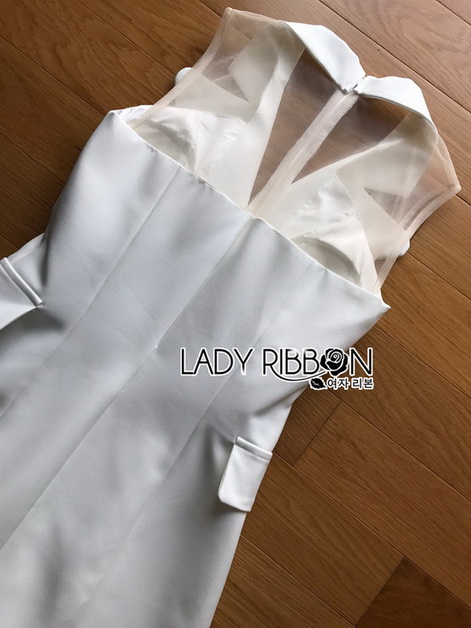 Suit Dress Lady Ribbon สูทเดรสสีขาว
