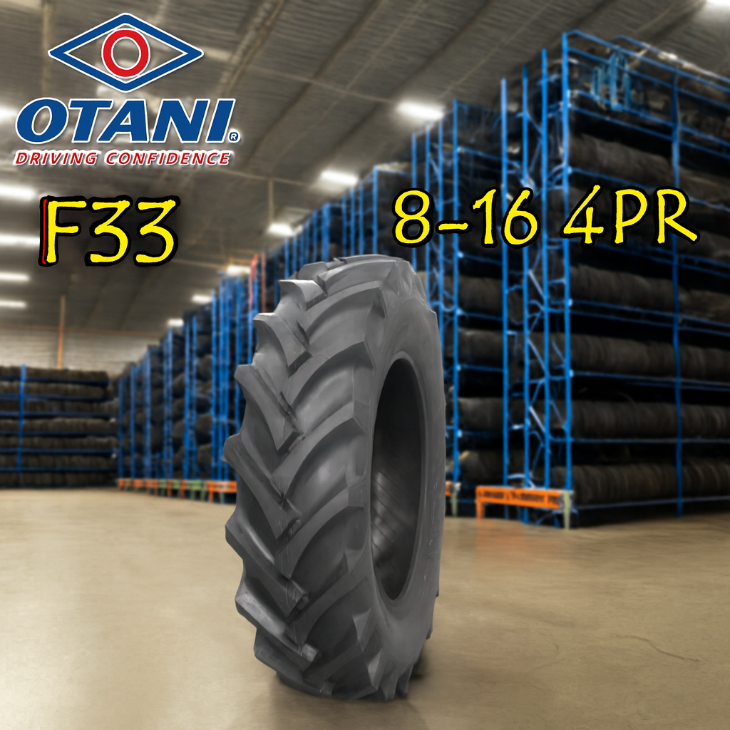 ยางรถไถ ยางรถเกษตร และอุตสาหกรรม ขนาด 8-16 รุ่น F33 4PR ยี่ห้อ OTANI