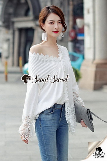 ชุดทรงปล่อยเสื้อเชิ้ตสม็อค