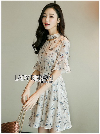 Chiffon Dress เดรสผ้าชีฟองพิมพ์ลายดอกไม้