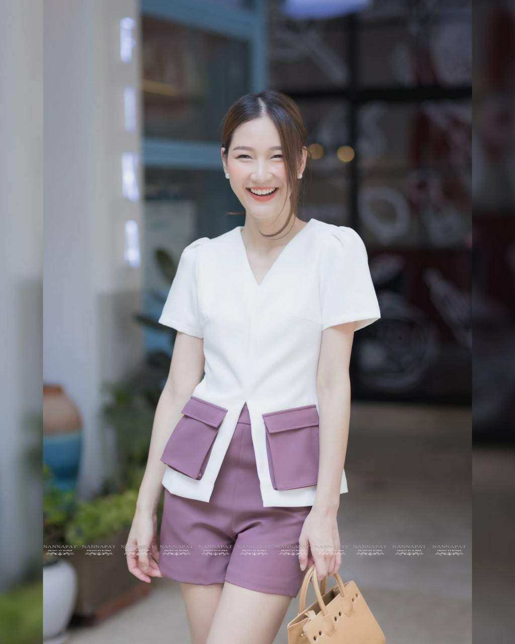 เซทตัวกางเกงมีกระเป๋าข้าง