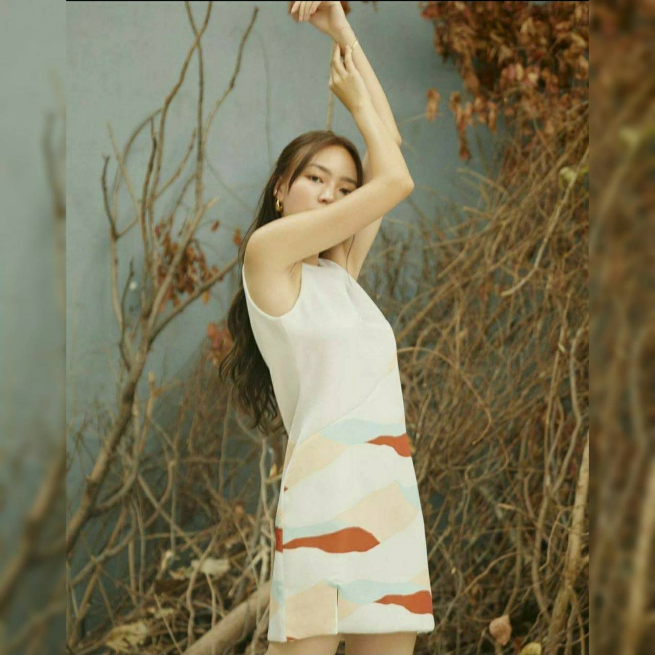 Dress แขนกุด ลายทหาร