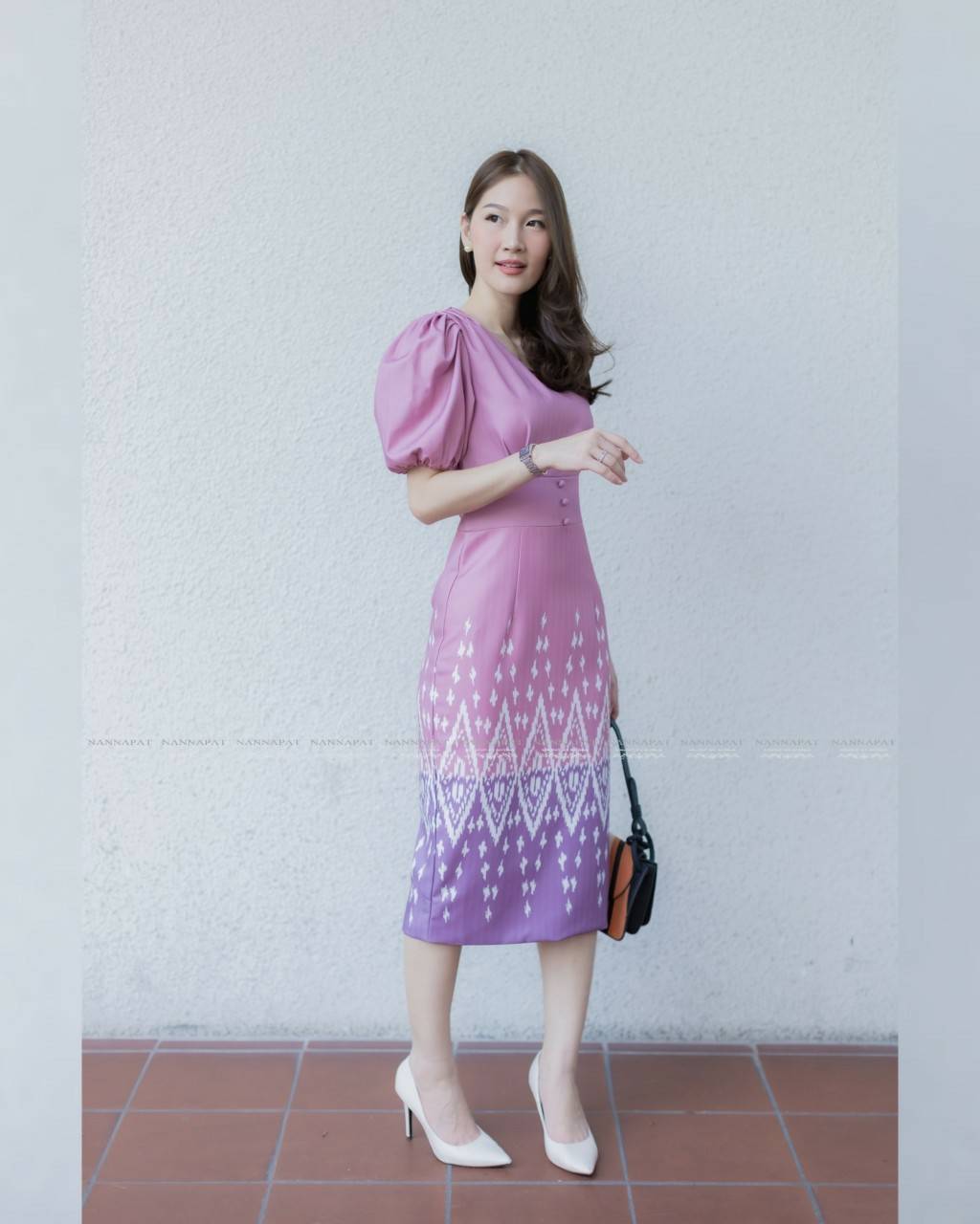 Dress ผ้าพิมพ์ลายไทย