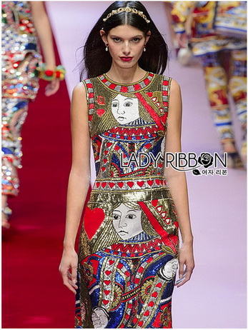 Sequin Embroidered Printed Dress