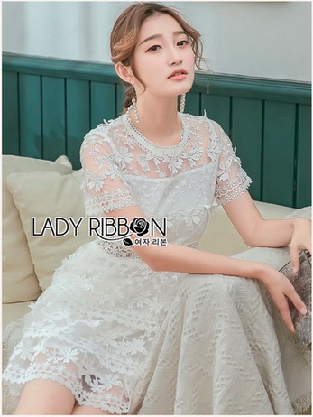 Lady Ashley Ruffle Layered Lace Mini Dress