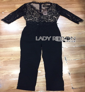 Black Lady Ribbon Daphne Sleek Elegant V-neck