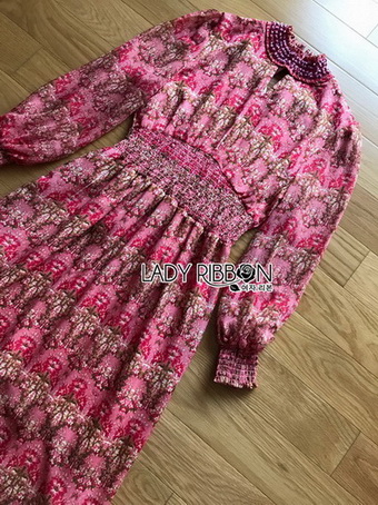 Lady Eva Summer Blossom Smock Printed Dress