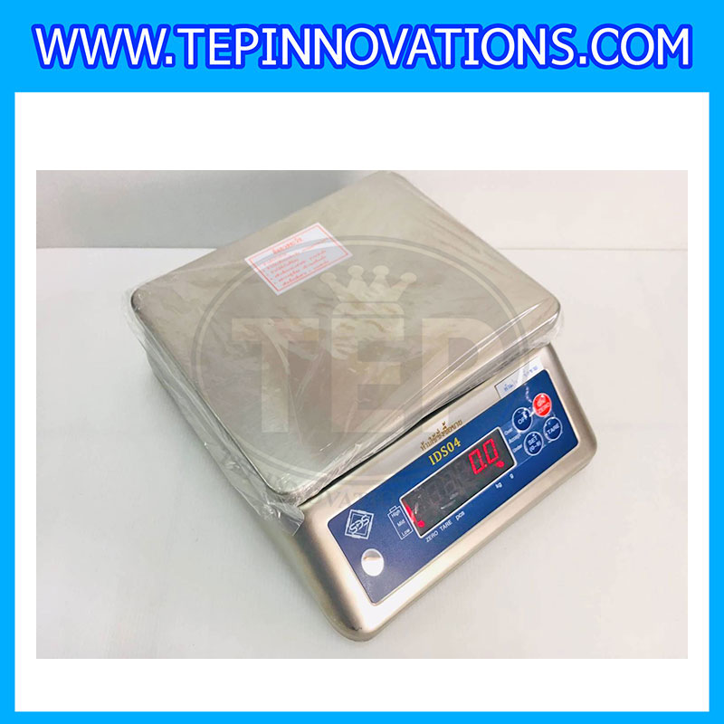 เครื่องชั่งกันน้ำ ตั้งโต๊ะ พิกัดน้ำหนัก 3Kg อ่านค่าละเอียด 0.5g เครื่องชั่งดิจิตอล3000g เครื่องชั่งกันน้ำ3000g ตาชั่งสแตนเลส3000g เครื่องชั่งน้ำหนัก3000g ยี่ห้อ SDS รุ่น IDS04-3K