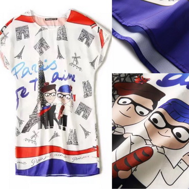 Lady Ribbon Online เสื้อผ้า ออนไลน์ ราคาส่ง NA20040716 🎉Normal Ally Present Paris Eiffel Dress new collection