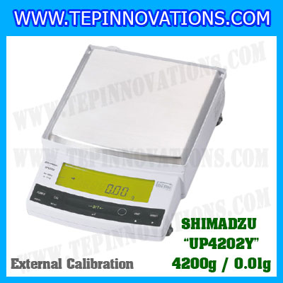 เครื่องชั่งดิจิตอล ทศนิยม 2 ตำแหน่ง รุ่น UP4202Y พิกัด4200gx0.01g เครื่องชั่งละเอียดสูง4200g เครื่องชั่งน้ำหนัก4200g ตาชั่ง4200กรัม พิกัดน้ำหนัก 4200g ความละเอียด 0.01g ยี่ห้อ SHIMADZU รุ่น UP4202Y