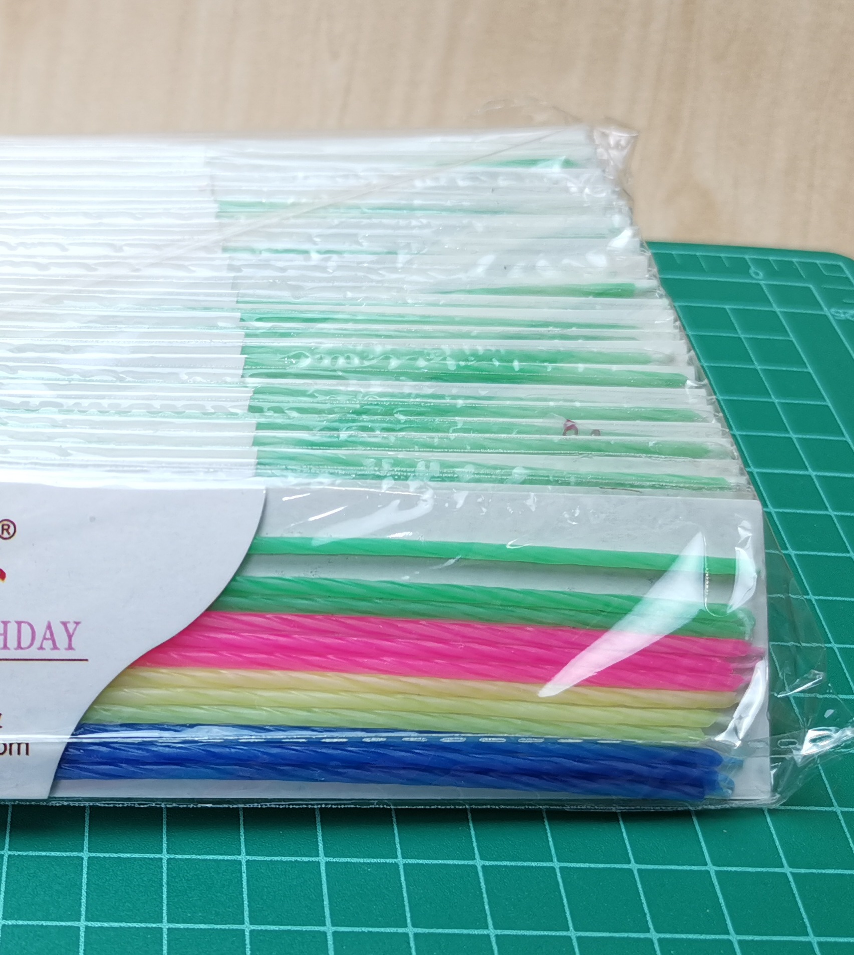 เทียนปักเค้ก เทียนผอม 15cm.*24แพ๊ค ประดับเค้กวันเกิด bbpo j12