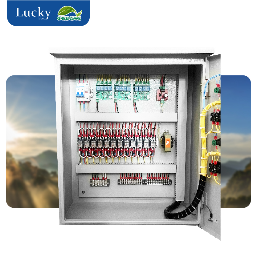 ตู้ควบคุมสถานีสูบจ่ายน้ำ รุ่น ZW6-AS-0W12-B ควบคุมวาล์วไฟฟ้า แบ่งโซนรดน้ำ 12 โซน