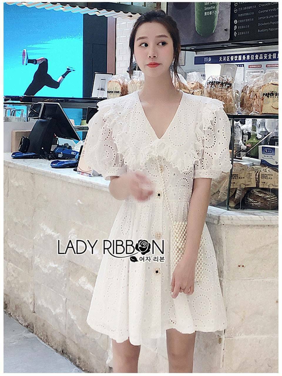 Mini Dress เดรสผ้าคอตตอนฉลุลาย