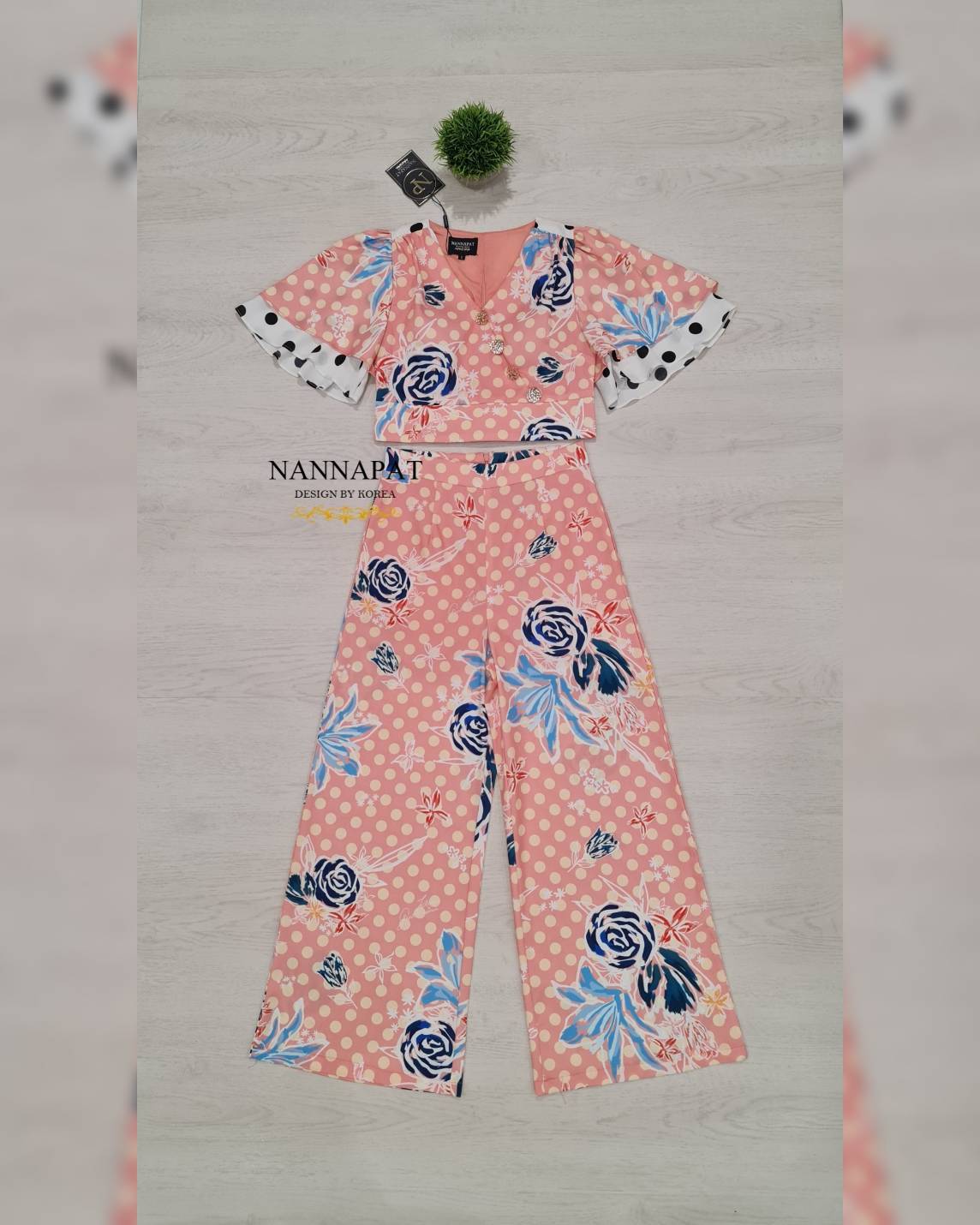 เสื้อซิปหลัง ระบายแขนสองชั้น