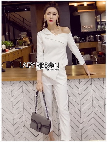 เซ็ตเสื้อสูททรงเปิดไหล่