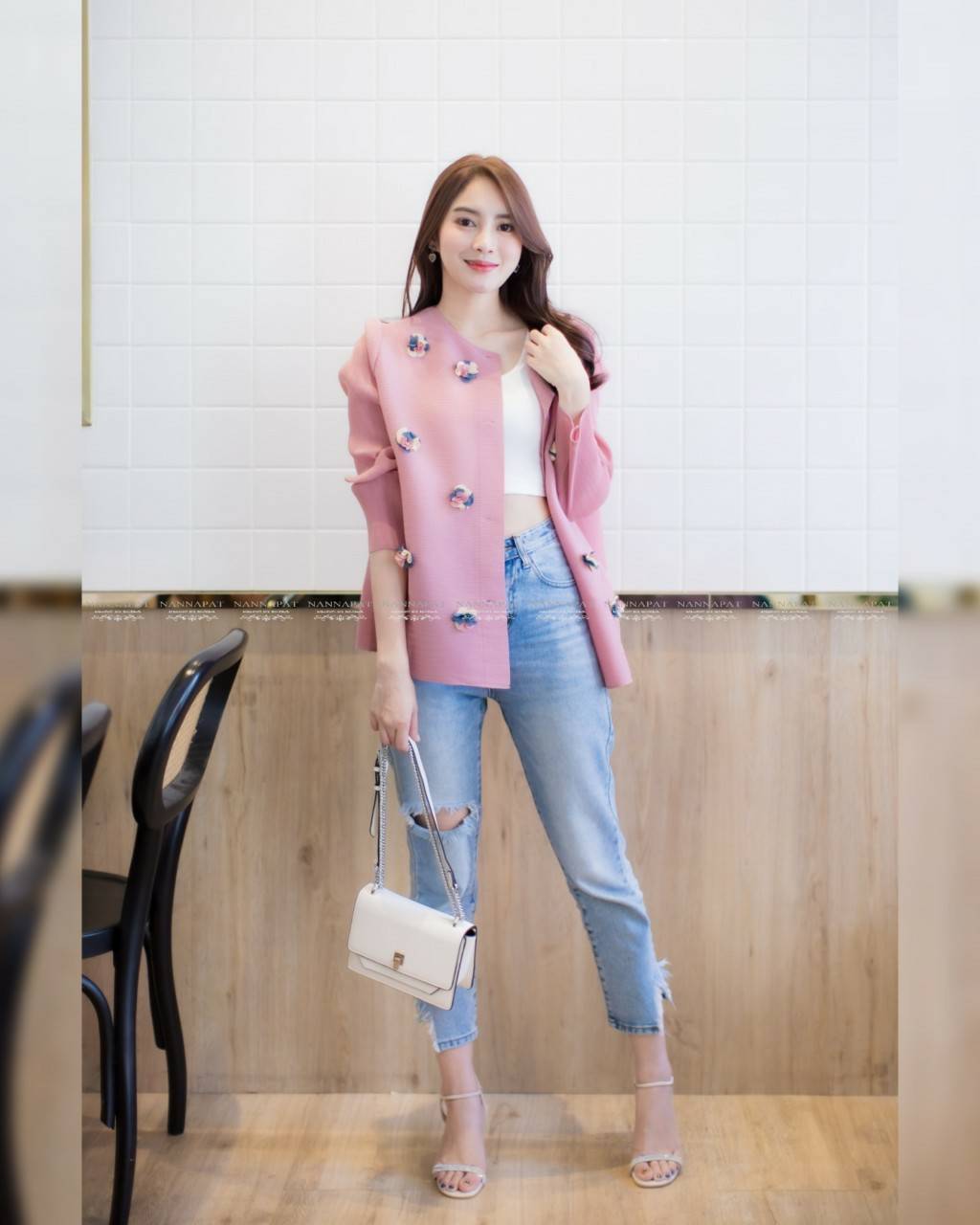 เสื้อคลุมพรีทสีPink (ชมพู)