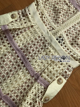 Lady Linda Elegant Sweet Pastel Lace Dress