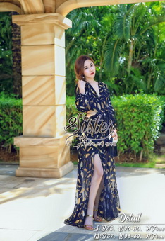 2Sister Made, Beauty Sexy Girly Korea Maxi Dress แม็กซี่เดรสสไตล์แบรนด์ดัง ลุคเซ็กซี่นิดๆ