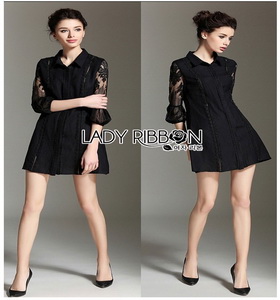Lady Ribbon Rose Sweet Feminine Black