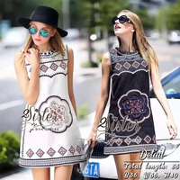 ST16310716 🍀สินค้าพร้อมส่ง🍀 한국에 의해 설계된 2Sister Made, Lovely Premium White & Navy Color Korea Dress