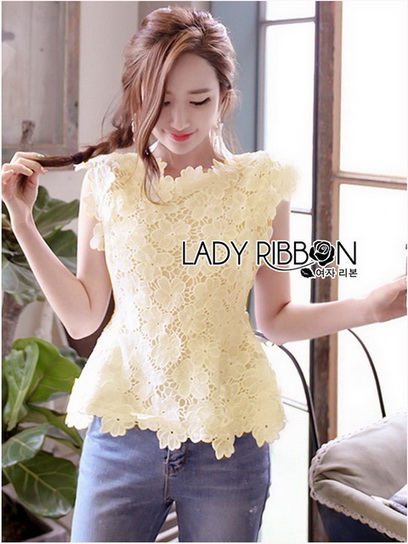 Lace Top เสื้อแขนกุดคอสูงผ้าลูกไม้