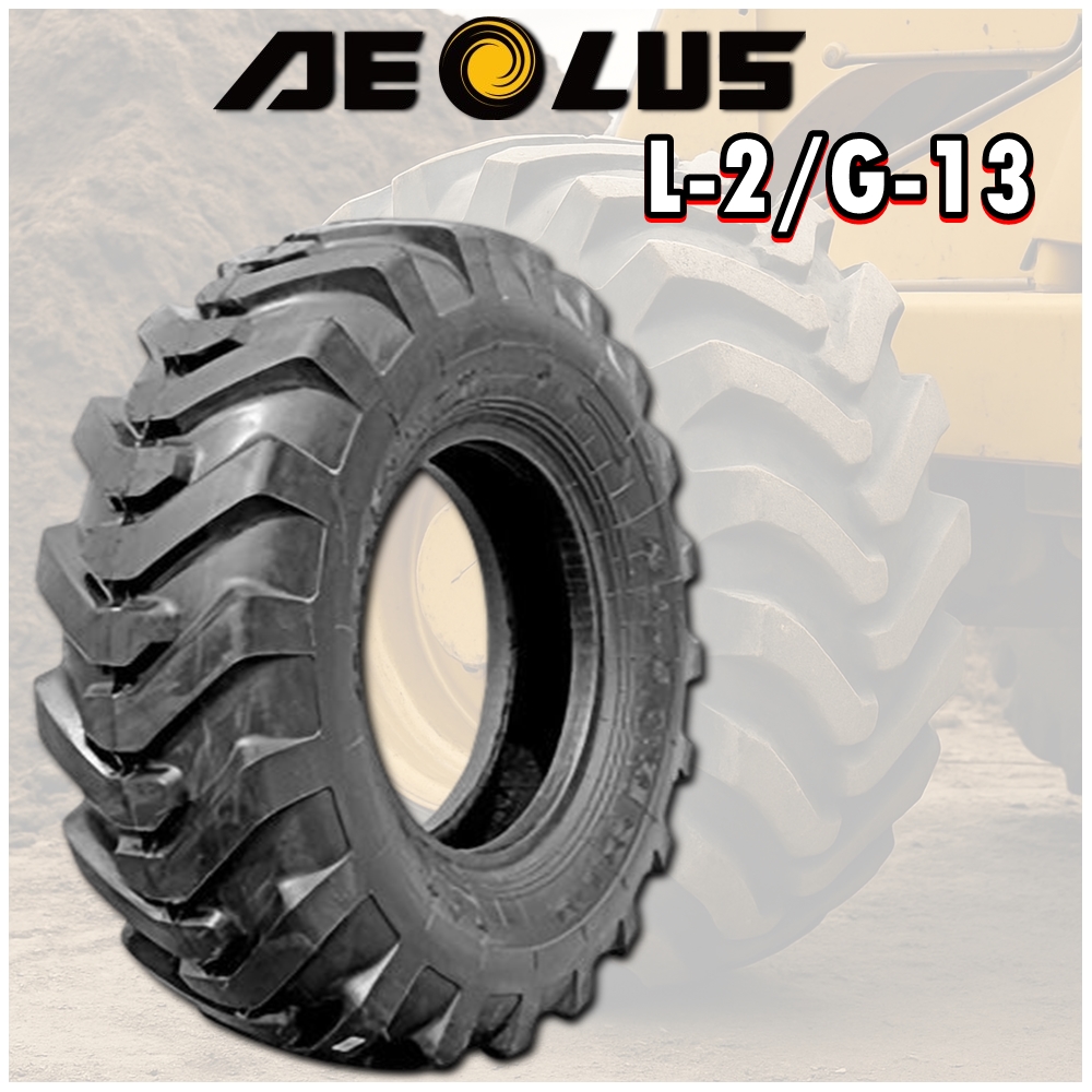 ยางรถอุตสาหกรรม รถเกรด รถทำถนน ขนาด 14.00-24 รุ่น L-2/G-13 16PR ชนิด TL + โอริง ยี่ห้อ AEOLUS