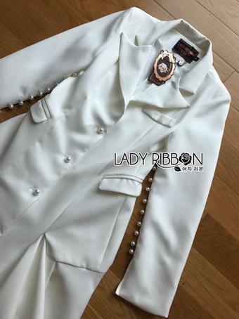 Smart Elegant Lady Ribbon Ruffle Suit