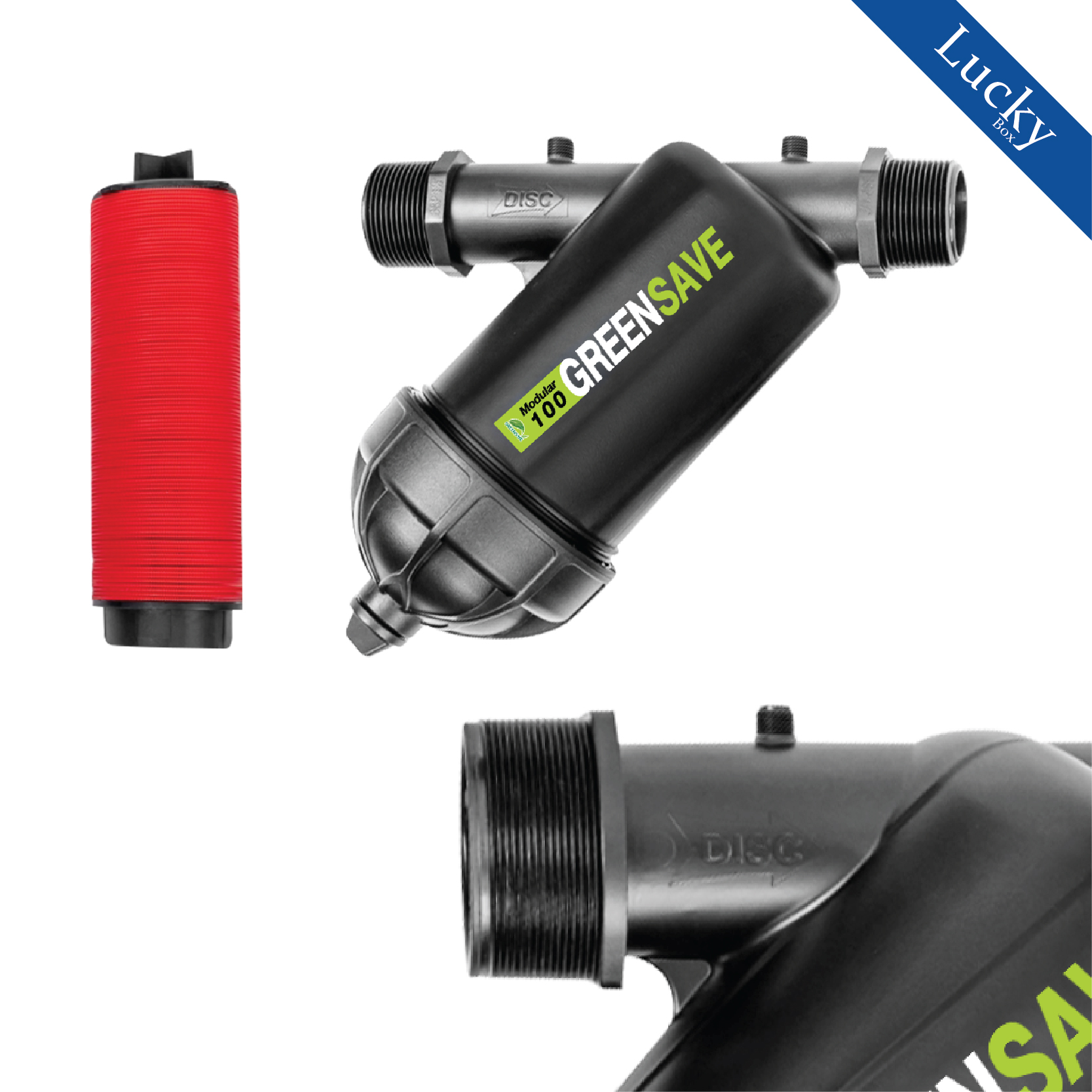 กรองน้ำเกษตรชนิดดิสก์ ขนาด 1 นิ้ว ทนแรงดันได้ 8 บาร์ รุ่น DISC-Y-1IN-GREENSAVE-F32YD