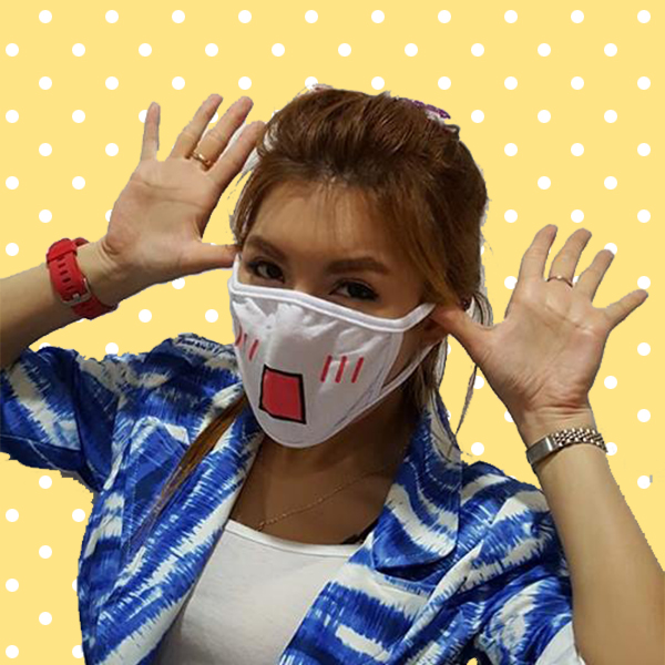 หน้ากากกันฝุ่น ผ้าปิดปาก น่ารัก ลายการ์ตูน emoji emoticon ขนาด 20 x 11 cm