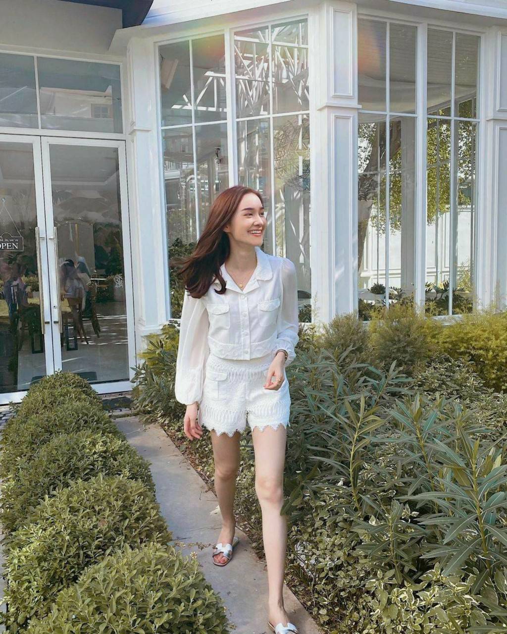 เซทแขนพองกระดุมหน้าแต่งกระเป๋าคู่