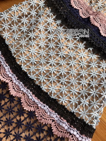 Lady Luna Ruffle Mixed Lace Long Dress