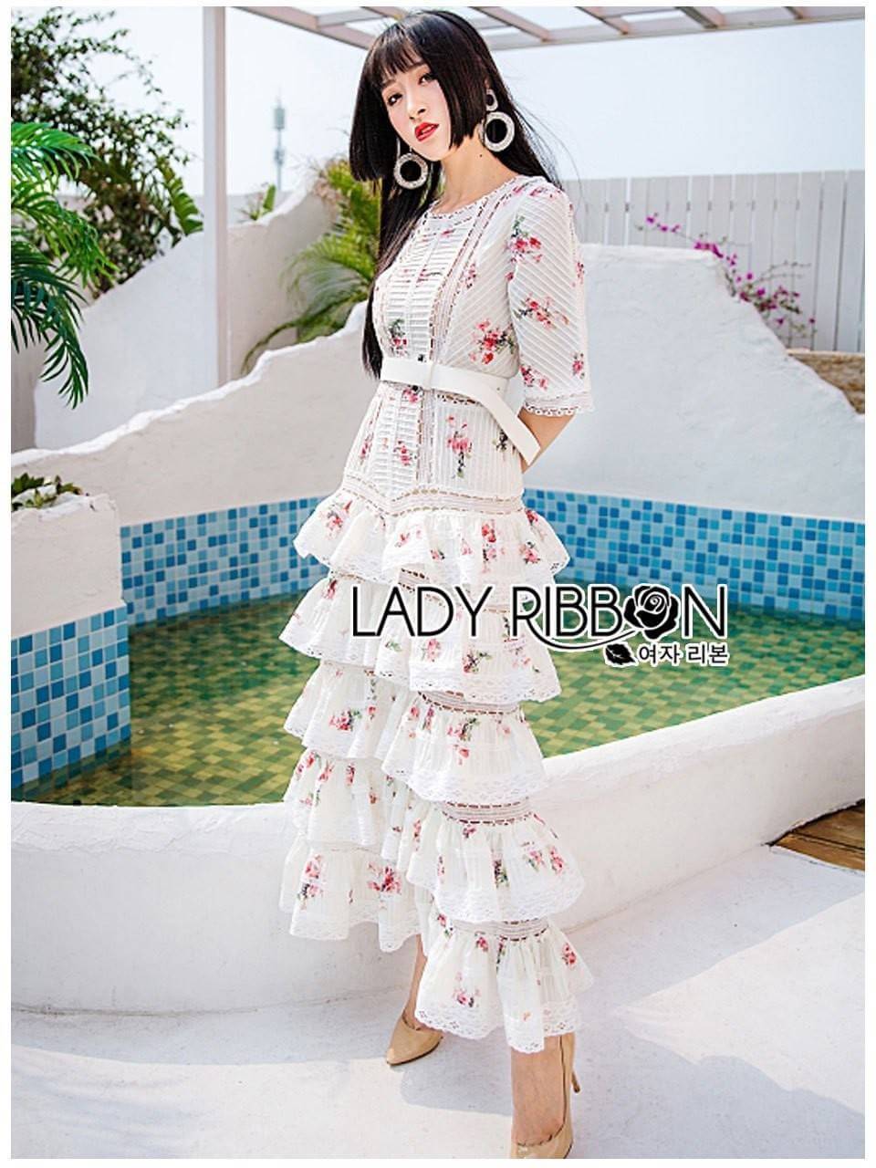 เดรสยาวผ้าพลีตทอลายจีบ